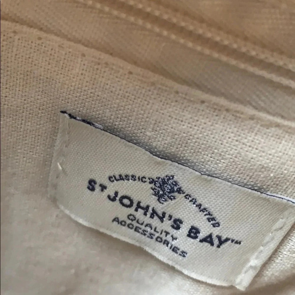 St. John’s Bay Straw Woven Tote Bag Black, Ivory, Natural NWT - Picture 6 of 14